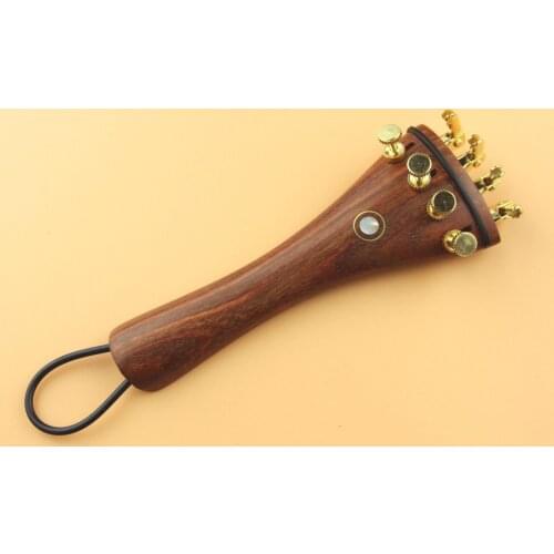 10 pcs high quality rosewood Violin Tailpiece 4/4 size with Tail Gut fine tuners