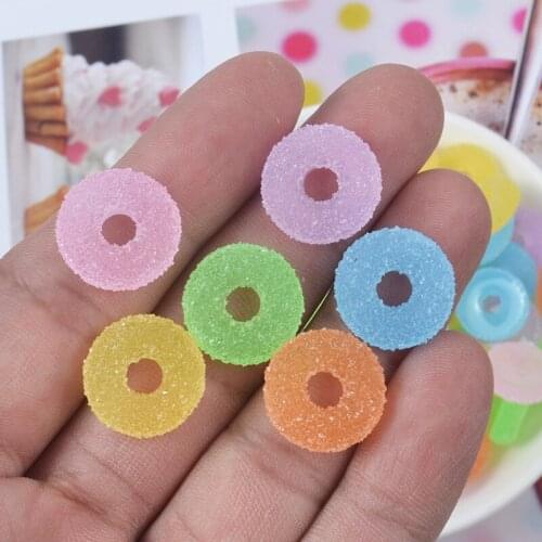 20pcs 15mm Resin Lovely Mixed Round Soft Sweets Flatback Cabochon Scrapbooking Kawaii Diy Embellishments Decoration Accessories
