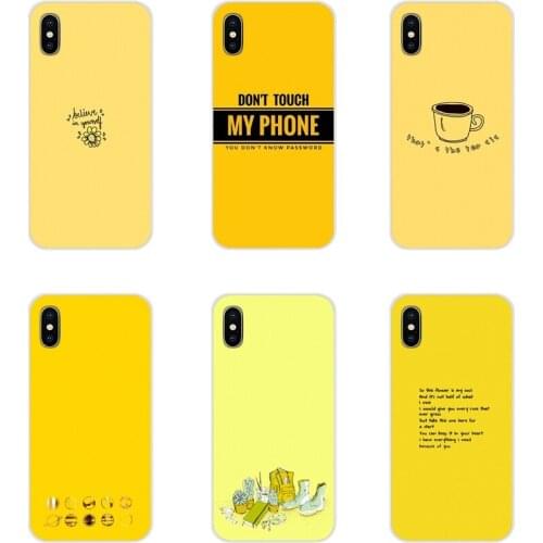 Accessories Phone Shell Covers For Samsung Galaxy J1 J2 J3 J4 J5 J6 J7 J8 Plus 2018 Prime 2015 2016 2017 yellow aesthetic