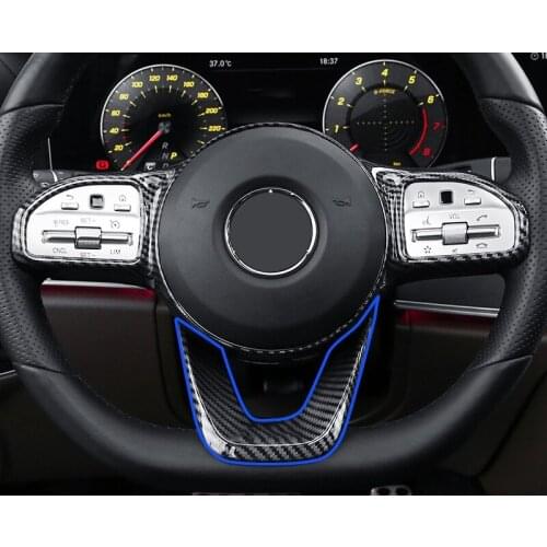 Car Steering Wheel Frame Steering Wheel Sequin Sticker Trim for Benz W177 W205 W213 Sport Edition 2019-2020