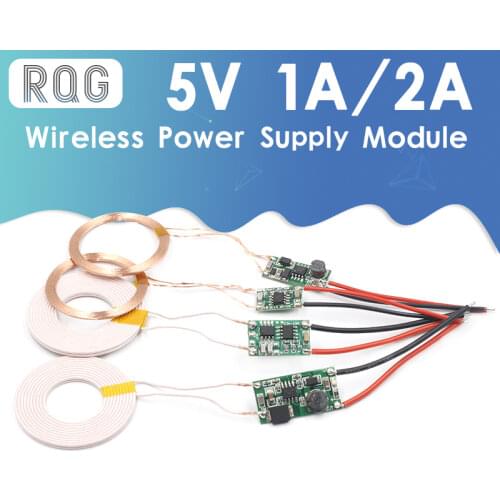 5V 1A/2A Wireless Power Supply Module Wireless Charger Module Transmitter Receiver Terminal Circuit Board Module for DIY Phone