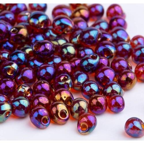 Taidian Transparent Teal Drop Japanese Miyuki Seed Beads For Women Dress Garment Decor 3/5grams/lot