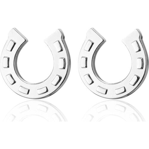C-MAN Luxury shirt Silvery Horseshoe cufflink for mens Brand cuff buttons cuff links High Quality abotoaduras Jewelry