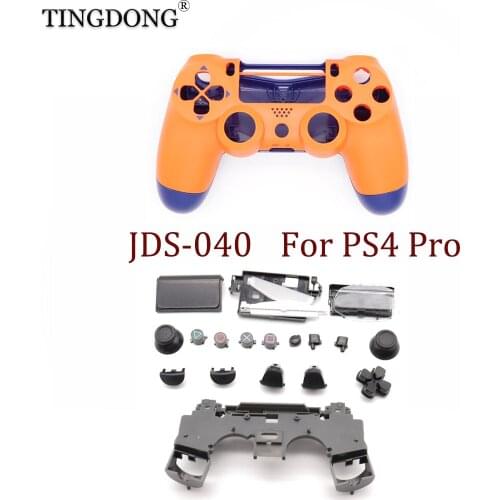 PS4 PRO Controller Full Set Housing Case Shell For PlayStation 4 Pro JDM 040 JDS 040 Gen 2th V2 Cover Orange Blue Skin Kit