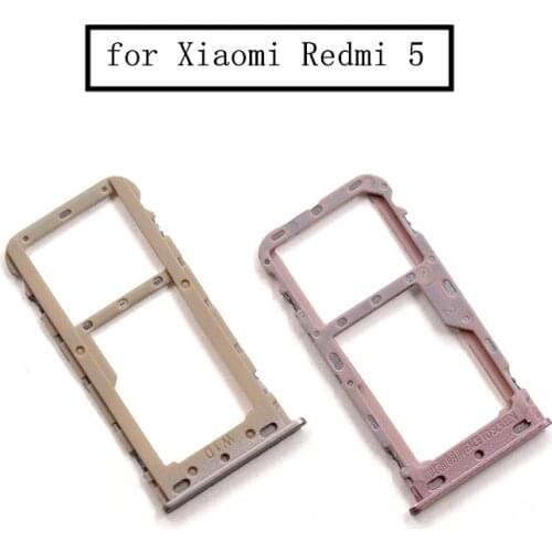 For Xiaomi Redmi 5 Card Tray Holder Nano SIM Card Micro SD Card Slot Adapter Replacement Repair Spare Parts for Xiaomi Redmi5