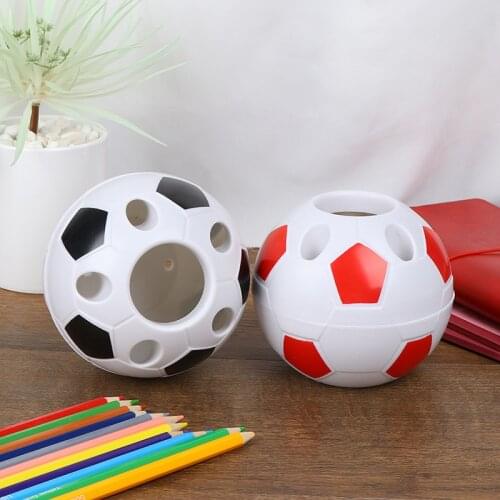 Soccer Ball Shaped Toothbrush Pen Pencil Holder Desktop Rack Student Gift 1pc