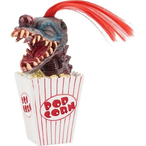 Popcorn Evil Clown Figurine Halloween Ghost Craft Ornament Scary Ghost Face Christmas Halloween Decor