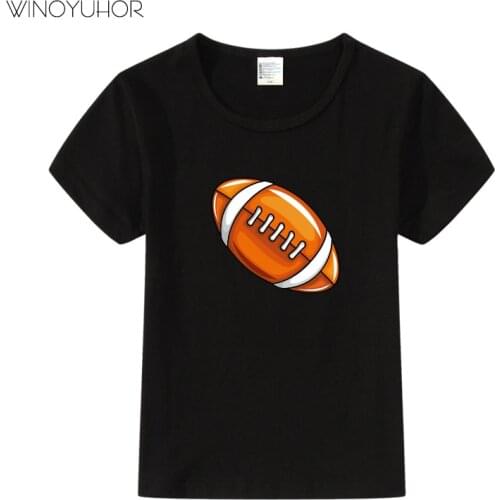 Playing Rugby Tops Boys Girls Summer Short Sleeve Tshirts Cotton Toddler Children American Football Sport T-Shirts Clothes