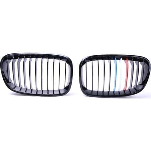 Gloss Black White Blue Front Grille for BMW F20 F21 11-14