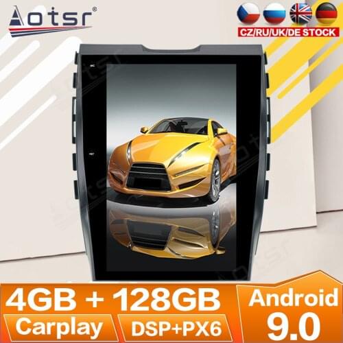 For Ford Edge 2015 2016 2017 2018 Android 9 Radio Multimedia Car Cassette Recorder Stereo Player Tesla GPS Navigation Head Unit