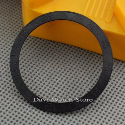 38MM BLIGER BLACK GMT CERAMIC BEZEL INSERT FIT 40MM WATCH CASE