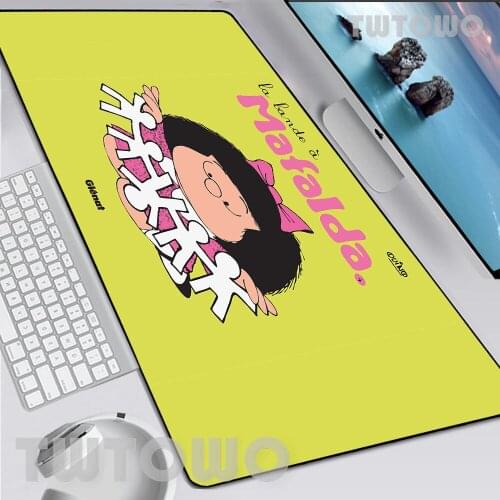 Mafalda Large Size New Mouse Mat Art Gamer Lovely Cartoon Natural Rubber Anime Carpet Home MousePad Desktop Mouse Pad MousePads