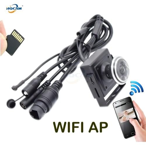 HQCAM 720P/960P/1080P Mini WIFI IP Camera Audio SD Card Slot Wifi AP Wireless Wide Angle fisheye camera Rest &Soft Antenna camhi