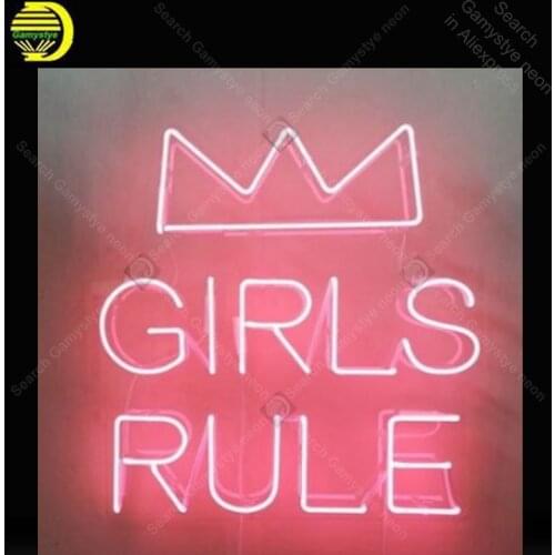 Neon Sign for Girls Rule Love Display Decoracion Express Beer Bar Club Neon Light up wall sign Neon Signs for bedRoom Letrero