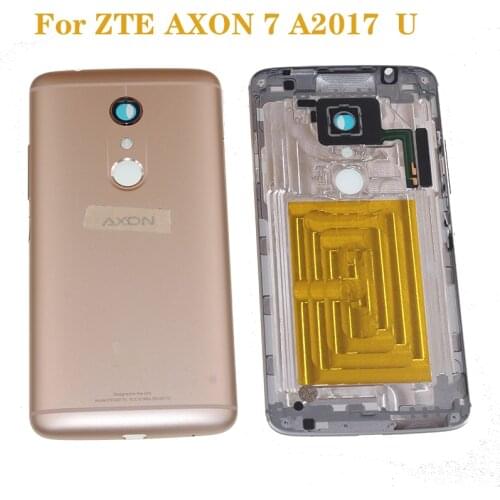 New Original back cover For ZTE Axon 7 A2017 A2017G A2017U 5.5'' Cellphone Metal Frame Housings Cover mobile phone frame