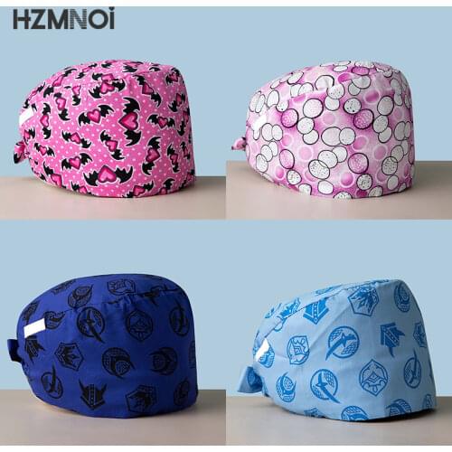 2021 New Four Seasons Universal Female Nurse Cap Surgeon Surgical Cap Dental Surgical Cap Unisex Beauty Salon Chef Scrub Cap