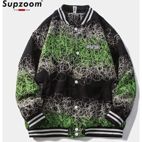 2020 New Arrival Hot Sale Fashion Brand Clothing Zipper Female Bomber Jacket Men Autumn Line Baseball Uniform Loose Casual Coat