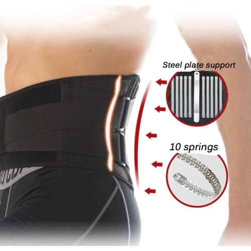 Lumbar Waist Support Belt Strong Lower Back Brace Support Corset Belt Waist Trainer Sweat Slim Belt for Sports Pain Relief New