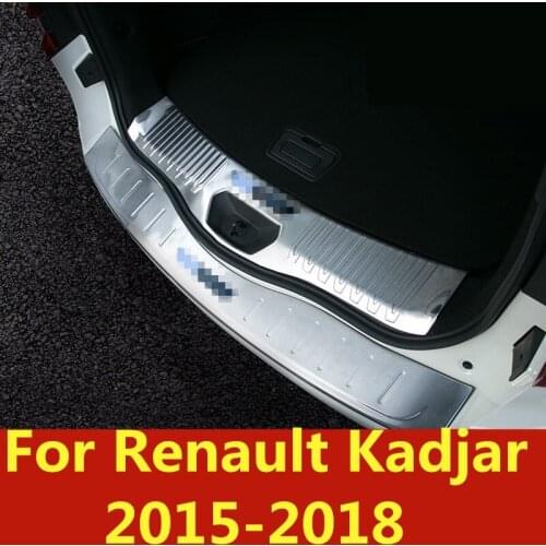 Threshold Article Welcome pedal Rear Guard Tailgate decoration Bright strip car styling For Renault Kadjar 2015-2018