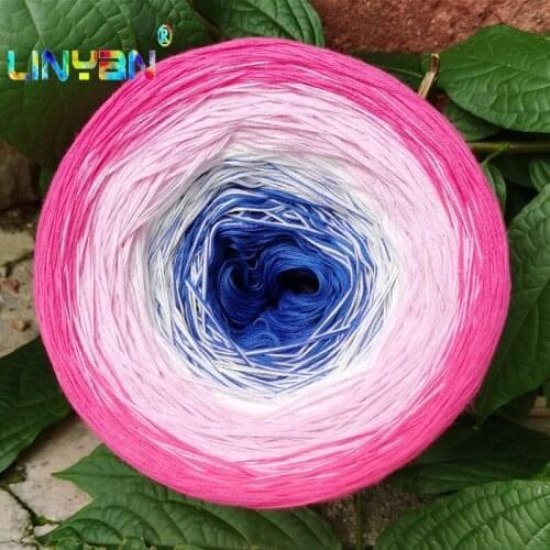 300g 100% Organic cotton blend yarn spring and summer crochet yarn clothes skirt lace line 5 shares DIY hand-woven Soft yarn t4