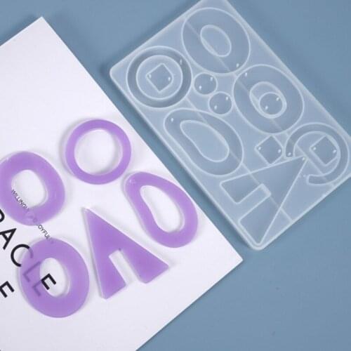 DIY Crafts Crystal Epoxy Resin Mold Earring Ear Pendant Casting Silicone Mould