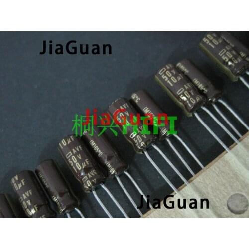 20PCS Japan NIPPON AVF 50v10uf 5x11MM NCC 10uf 50v Audio Amplifier electrolytic capacitor CHEMI-CON AVF 10uF/50V Gold word