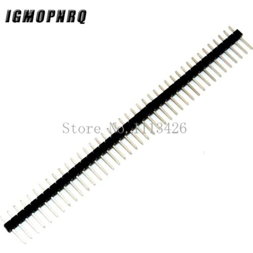 10pcs 40 Pin 1x40 Single Row Male 2.54 Breakable Pin Header Connector Strip for Arduino Black