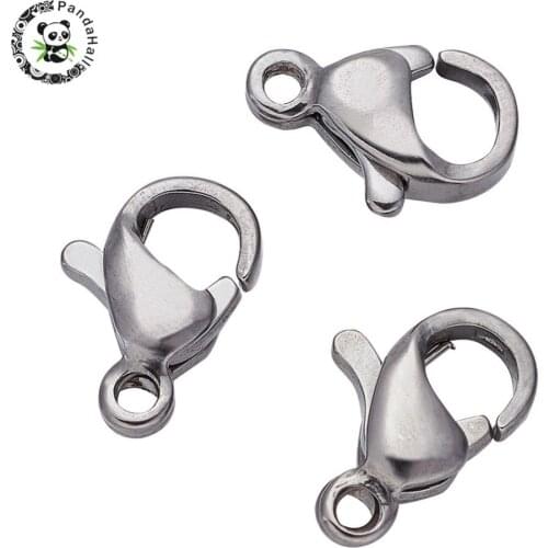 PANDAHALL 200pcs 10x6x3mm 304 Stainless Steel Lobster Claw Clasps For Jewelry Making Findings Components DIY Bracelet Department
