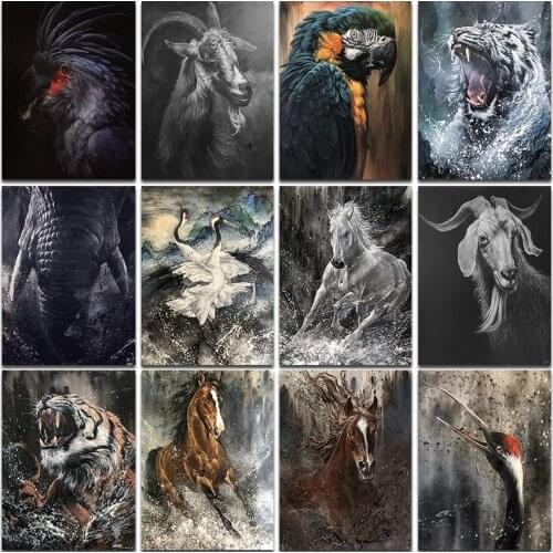 Full Square / Round Drill 5D Diy Diamond Painting Animal Lion Tiger Horse Bird Diamond Embroidery Cross Stitch Mosaic Home Decor