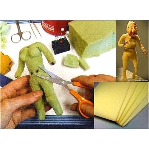 Stop motion animation ------3PCS/set soft polyurethane foam pad sponge (wrapped to make skeleton doll body) 50cmx20cmx0.5cm