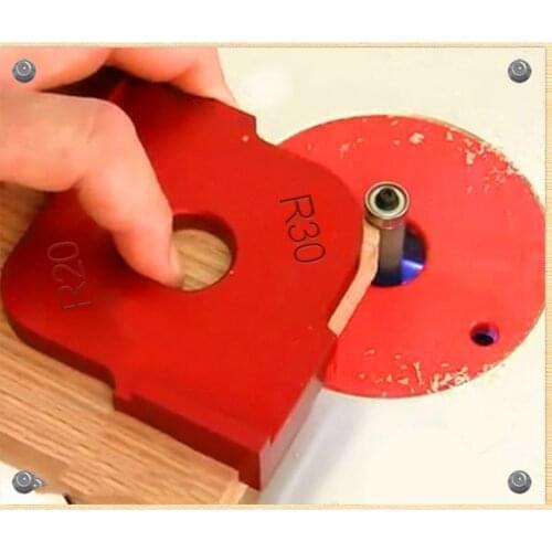 Woodworking Trimming Radius Jig Router Templates Aluminium Alloy Radius Corners R5 R10 R15 R20 R25 R30