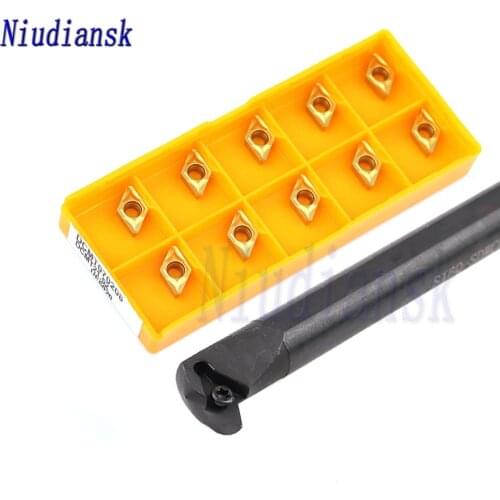 1pc S10K S12M-SDWCR07 Internal Turning Tool Holder S16Q-SDWCR07 S20R-SDWCR07 Arbor 10pcs DCMT0702 Carbide Inserts CNC Lathe Tool