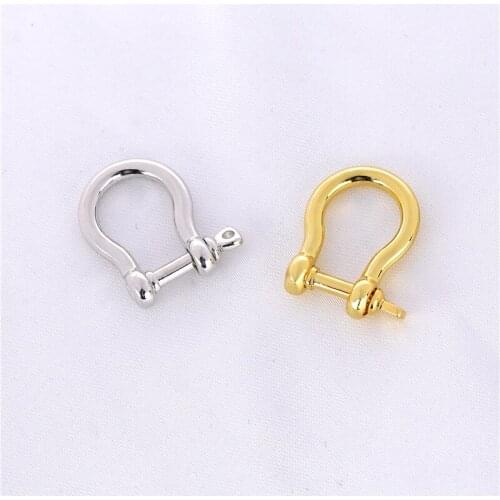 DIY New Pendant Supplies Handmade Fastener Horseshoe Buckle Screw Clasps For Men Women Chains Punk Jewelry Making Components