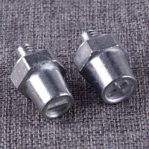DWCX 2pcs Silver Zinc Alloy Car Positive & Negative Battery Post Terminal Adapter Converter Connector