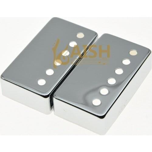 KAISH Set of 2 Metal Humbucker Guitar Pickup Cover Covers Chrome fits LP