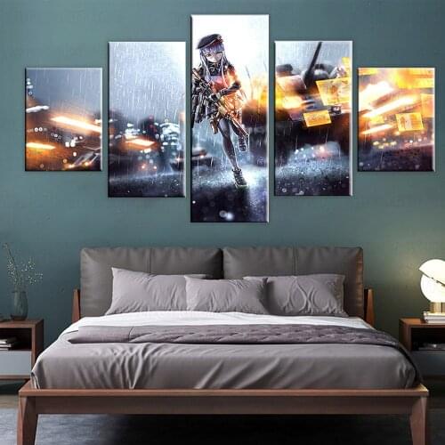 Painting Shooting Game Poster HD Prints Home Decorative Girls Frontline Wall Art Canvas Modular Frame Pictures For Living Room