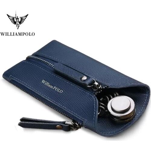 Key wallet Leather case leather mens multifunctional key chain coin purse large capacity universal car key storage Cowhide