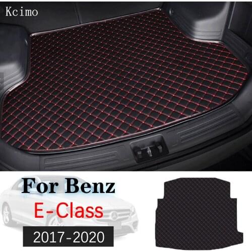 Leather Car Trunk Mat Carpet Tail Benz W213 Cargo Liner For Mercedes Benz E Class 2017-2020 Trunk Boot Mat Rear Benz Liners Pad