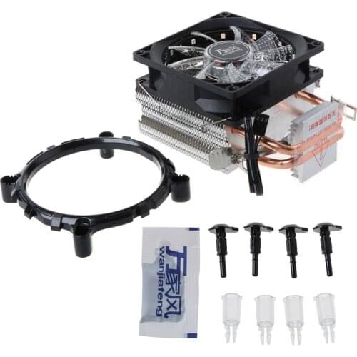 CPU Cooler Fan 4 Heatpipe Dual Tower 12V Cooling Fan Heat Sink with RGB LED Light for Intel LAG 1155 1156 775 for Socket AM3