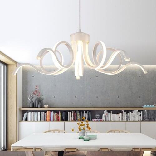 L72-Novelty Led Modern Chandelier Lighting Round Petals Acrylic Lamp for Indoor Lighting Bedroom Living Room Study Parlor