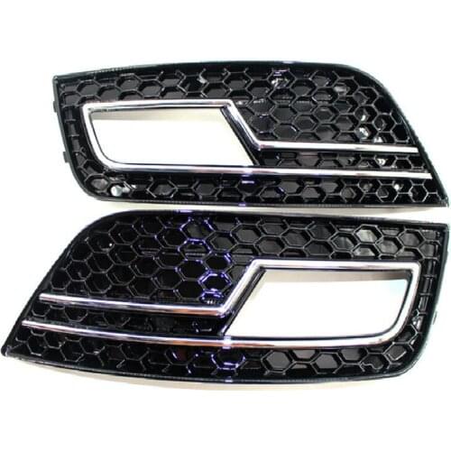 Baking Varnish With Bright Bars Under Grid Fog Lamp Frame Honeycomb Grid For 13-15 Audi A4 B9 S4 RS4