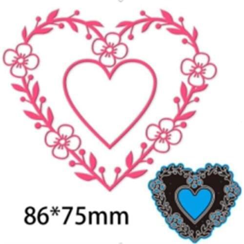 Love Heart Flower Leaves Frame Metal Cutting Dies Stencils For DIY Scrapbooking/photo Album Decorative Embossing DIY Paper Cards