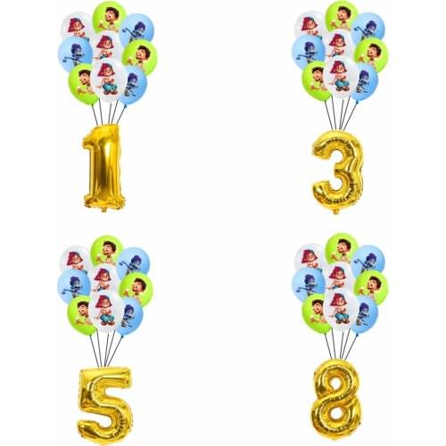Disney Pixar Luca Theme Number Latex Balloons Sets Birthday Party Decorations Toys for Kid Baby Shower Party Supplies Home Decor
