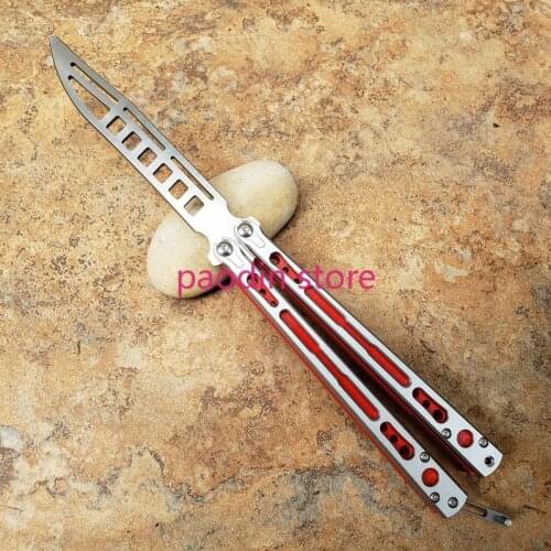 New Arrivals The One Chimera Butterfly Trainer Jilt Knife D2 Blade Sandwich Handle Bushing System Free-swinging Pocket Knife