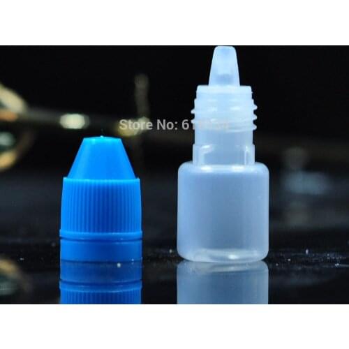 Wholesale - Fedex free shipping! 2ml pe empty drop bottle 2ml childproof and tamper with long thin tip dropper