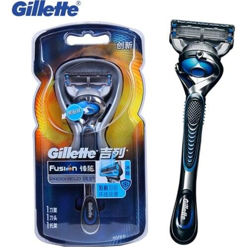 Original Gillette Fusion Shaving Razor Proshield FlexBall Chill Cooling Shaver Safety Straight Razors for Man1 Holder + 1 Head