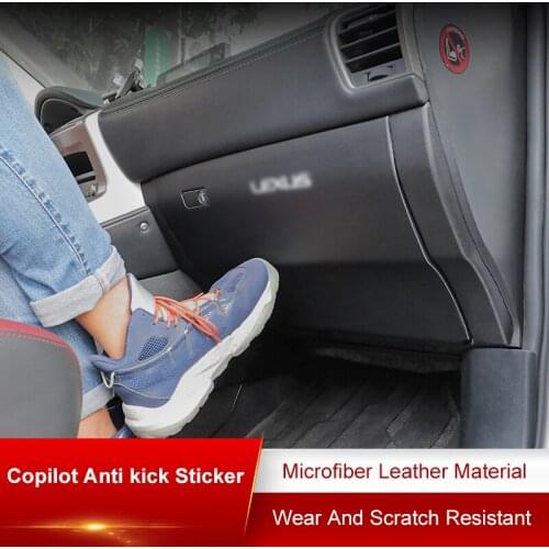 QHCP Car Copilot Anti Kick Stickers Passenger Side Co-pilot Storage Box Anti-Kick Pads For Lexus NX 200 200T 300 300H 2015-2020