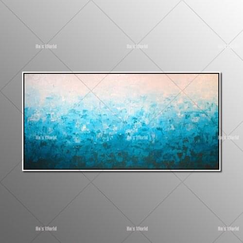 Hand Painted blue classical Abstract Oil Painting on Canvas Modern Wall Decoration Art Picture Handmade Acrylic oil Paintings