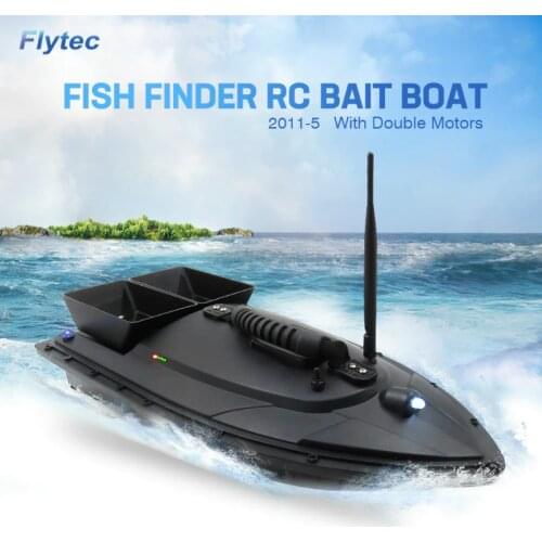 Flytec 2011-5 500M Bait Fishing Boat with Two Fish Finder 1.5kg Loading Tanks RC Boat Remote Radio Control Device Fish Toys