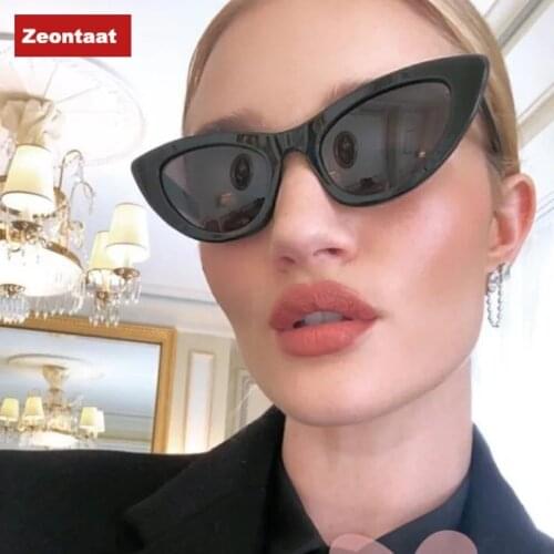 Fashion Cat Eye Women Sunglasses Retro Brand Designer Black White Champagne Eyewear Shades UV400 Men Sun Glasses